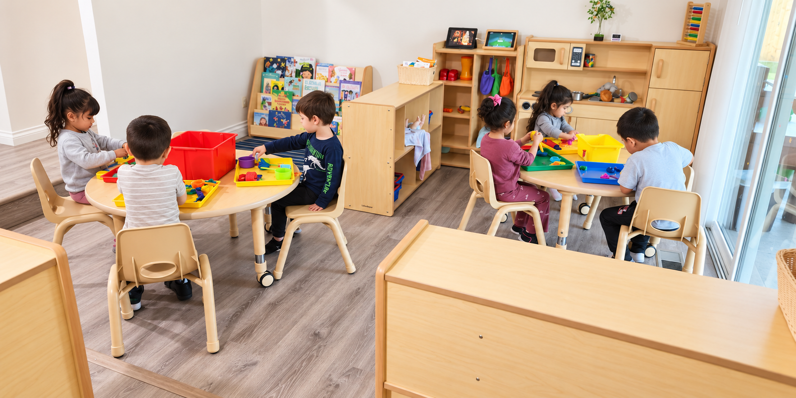 Children enjoying play-based activities at Rosie's